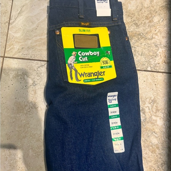 Wrangler Men's Slim Fit Cowboy Cut Jeans - Blue - Picture 4 of 4